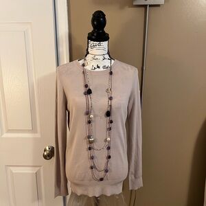 NEW Vince Slit Back Sweater in Sandstone - M